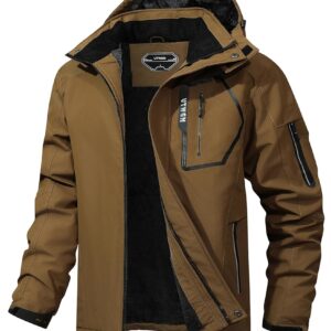 Men's Ski Jacket Winter Warm Snow Coat Waterproof Windbreaker Hooded Work Outerwear Snowboarding Jackets